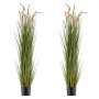 VEVOR Artificial Grass Plant, 2 Pack 1499mm Horsetail Reed Grass in Pot, Premium PVC Faux Fake Greenery Shrubs Plant for Indoor Outdoor House Home Garden Office Room Décor, Housewarming, Green