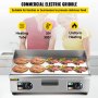 VEVOR Electric Grill 30 Inch Griddle Flat Hotplate 4400W Electric Countertop Griddle Grill Stainless Steel Flat Griddle Hotplate BBQ Kitchen Grill for Barbecue BBQ Cooking