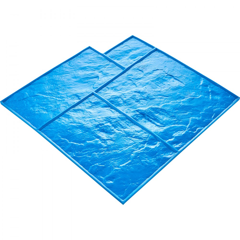 VEVOR Concrete Stamps Mat, 24 x 24 in, 7 pcsConcrete Texturing Skin Polyurethane Stamp Stone Tile Texture Mat, Slate floor Imprint Seamless Stamp Concrete Molds for Outdoor Decorative, Muti-color
