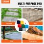 VEVOR Concrete Stamps Mat, 24 x 24 in, 7 pcsConcrete Texturing Skin Polyurethane Stamp Stone Tile Texture Mat, Slate floor Imprint Seamless Stamp Concrete Molds for Outdoor Decorative, Muti-color
