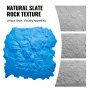 VEVOR Betonstempelmat, 18 x 18 inch Betontextuur, Polyurethaanstempel, Steentegeltextuurmat, Afdruk van leisteenvloer, Naadloze stempel, Betonnen mallen voor decoratieve buitenruimtes, Blauw