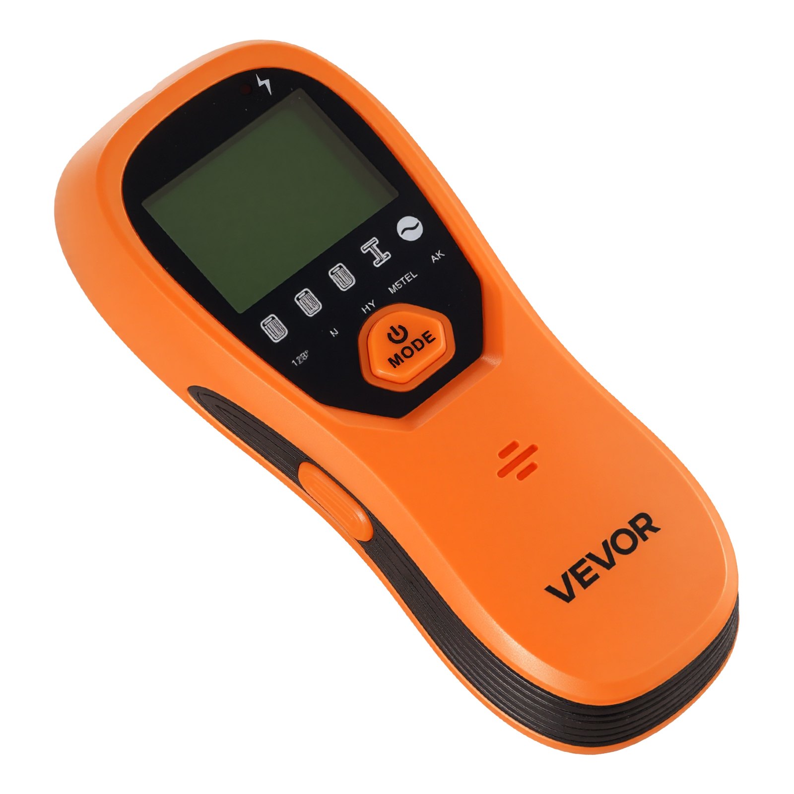 VEVOR Stud Finder Wall Scanner, 5 in 1, Electronic Wall Stud Detector with Smart Sensor, High-Definition LCD Display and Audio Alarm, for the Center and Edge of Metal, AC Wire, Joists, Pipes, Orange