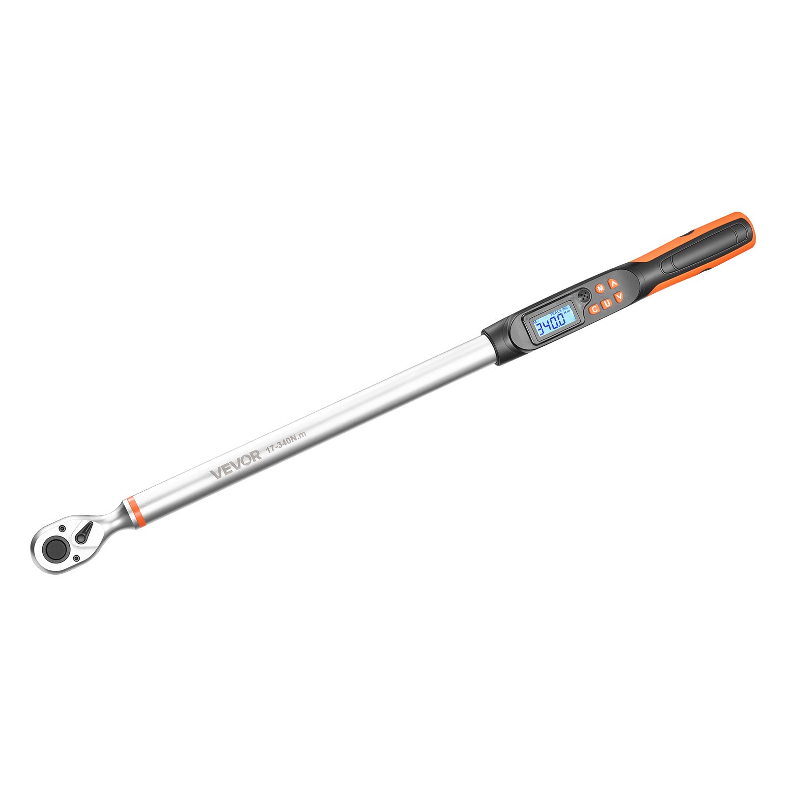 VEVOR digitale momentsleutelset, 1/2 inch aandrijving, 4 stuks, ±2% nauwkeurigheid, LCD-display met zoemer en LED-indicator, doppen, verlengstuk en adapter voor autoreparaties