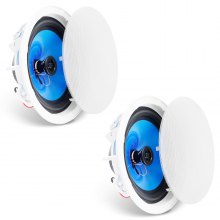 VEVOR 2-pack plafondluidsprekers van 20 cm, 50 W plafond- en wandluidsprekersysteem met 8 Ω impedantie en gevoeligheid van 89 dB, voor thuis, keuken, woonkamer, slaapkamer of overdekte veranda