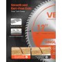 VEVOR Circular Saw Blade, 305 mm Diameter, 80 Sharp Alloy Teeth, 25.4 mm Arbor, Fine Finish, Wood Cutting Blade for Circular Saw, with Noise-Reducing Heat Vents, for Cutting Plywood, OSB, Hardwood