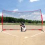 VEVOR Barricade Backstop Net, Balsport Barrier Net, 507 x 140 x 312 cm Draagbare Trainingsuitrusting met Draagtas, Beschermend Scherm voor Honkbal, Softbal, Voetbal Training voor de Achtertuin