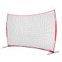 VEVOR Barricade Backstop Net, Balsport Barrier Net, 507 x 140 x 312 cm Draagbare Trainingsuitrusting met Draagtas, Beschermend Scherm voor Honkbal, Softbal, Voetbal Training voor de Achtertuin