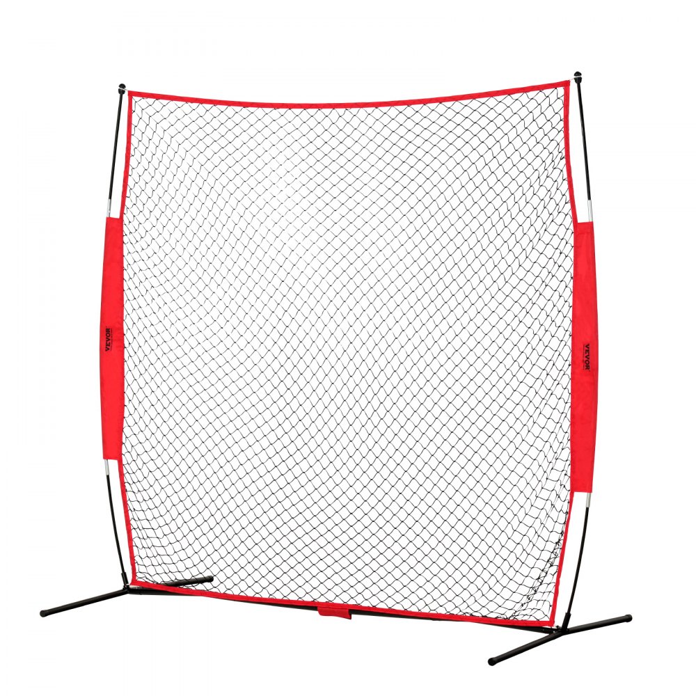 VEVOR Barricade Backstop Net, 238 x 107 x 212 cm Balsport Barrier Net, Draagbare Trainingsuitrusting met Draagtas, Beschermend Scherm voor Honkbal, Softbal, Lacrosse, Voetbal, Hockey Training