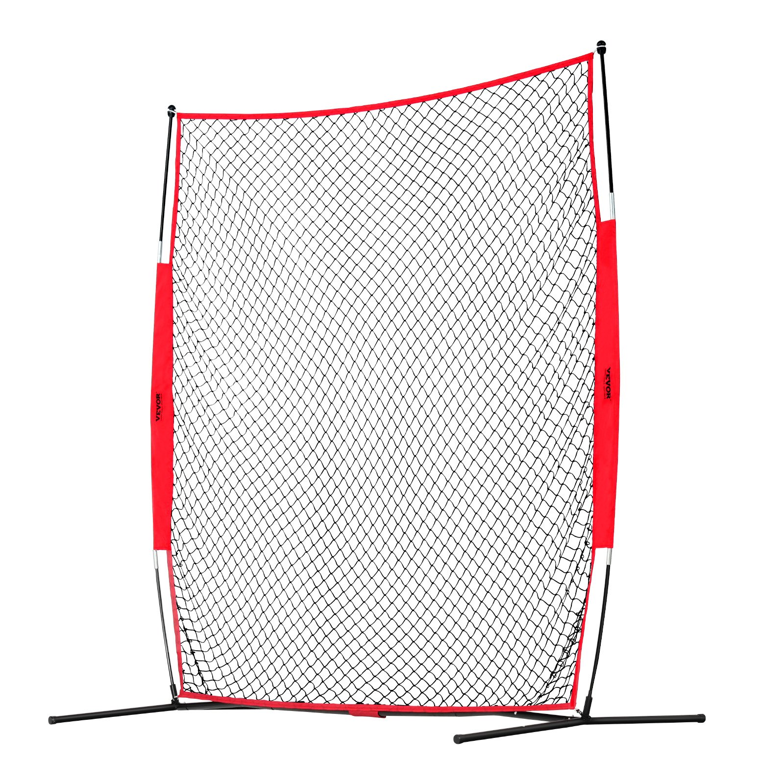 VEVOR Barricade Backstop Net, 238 x 107 x 212 cm Balsport Barrier Net, Draagbare Trainingsuitrusting met Draagtas, Beschermend Scherm voor Honkbal, Softbal, Lacrosse, Voetbal, Hockey Training