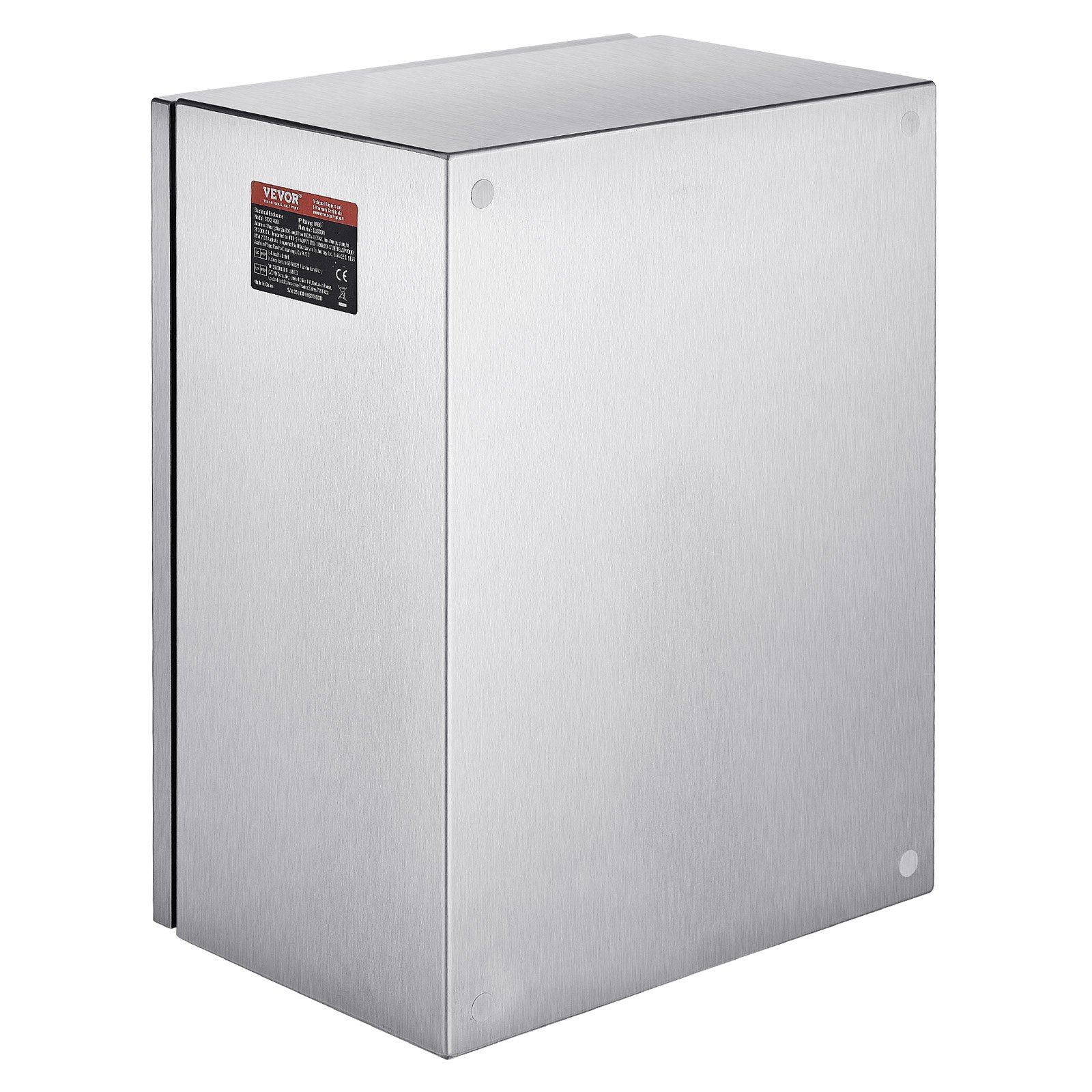 VEVOR NEMA roestvrijstalen behuizing, 400x300x205 mm, NEMA 4X stalen elektrische aansluitdoos, IP66 waterdicht en stofdicht, voor binnen- en buitengebruik, met montageplaat
