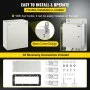 VEVOR NEMA Steel Case, 20 x 16 x 8 in, NEMA 4X Metal Electric Enclosure, IP66 Water & Dust Resistant, Suitable for Both Outdoor & Indoor Use, Includes Mounting Plate