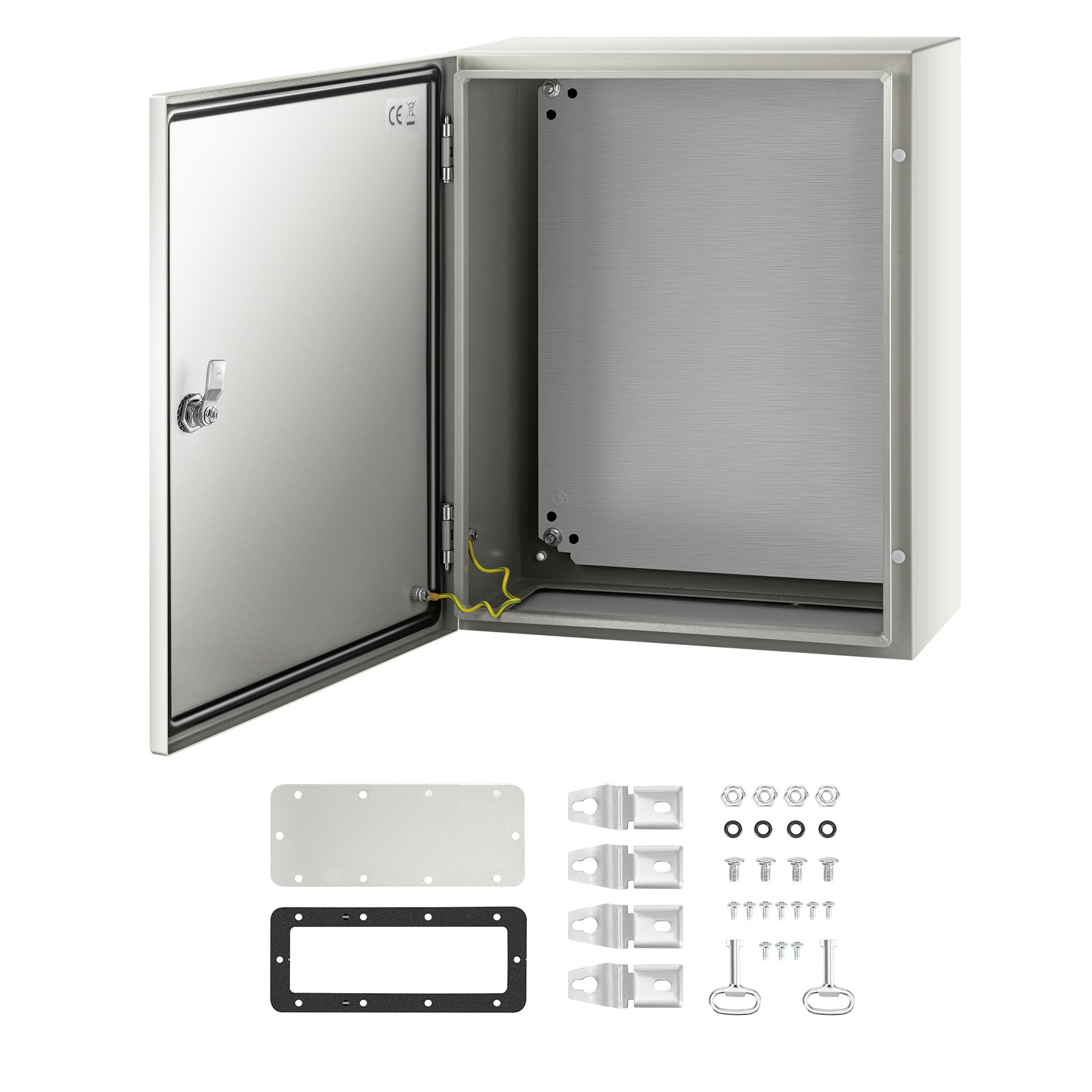 VEVOR NEMA Steel Case, 20 x 16 x 8 in, NEMA 4X Metal Electric Enclosure, IP66 Water & Dust Resistant, Suitable for Both Outdoor & Indoor Use, Includes Mounting Plate