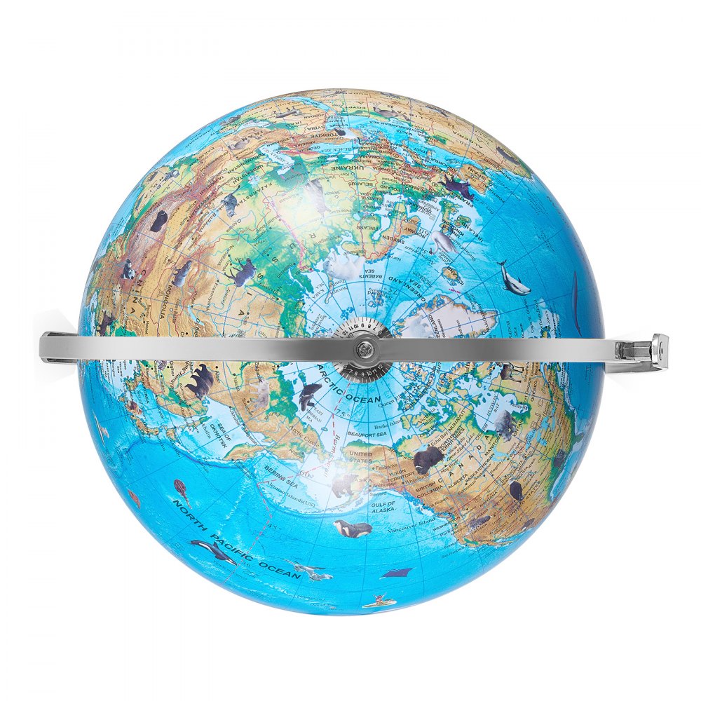 VEVOR Learning Globe 254 mm, interactieve AR-wereldbol met AR Golden Globe APP, LED-nachtverlichting, 720 ° rotatie, STEM-speelgoedcadeaus voor kinderen, compatibel met Android- of iOS-apparaten (Taal: Engels)