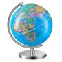 VEVOR Rotating World Globe with Stand, 8 in/203.2 mm, Educational Geographic Globe with Precise Time Zone ABS Material, 360° Spinning Globe for Kids Children Learning Classroom Geography Education
