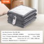 VEVOR Heated Blanket, 130 x 180 cm Electric Throw Soft Flannel Lambswool Electric Blanket, Heating Blanket with 9 Time Setting & 6 Heat Setting,Warm Blanket Gift for Birthday,Friends,Grandma (Grey)