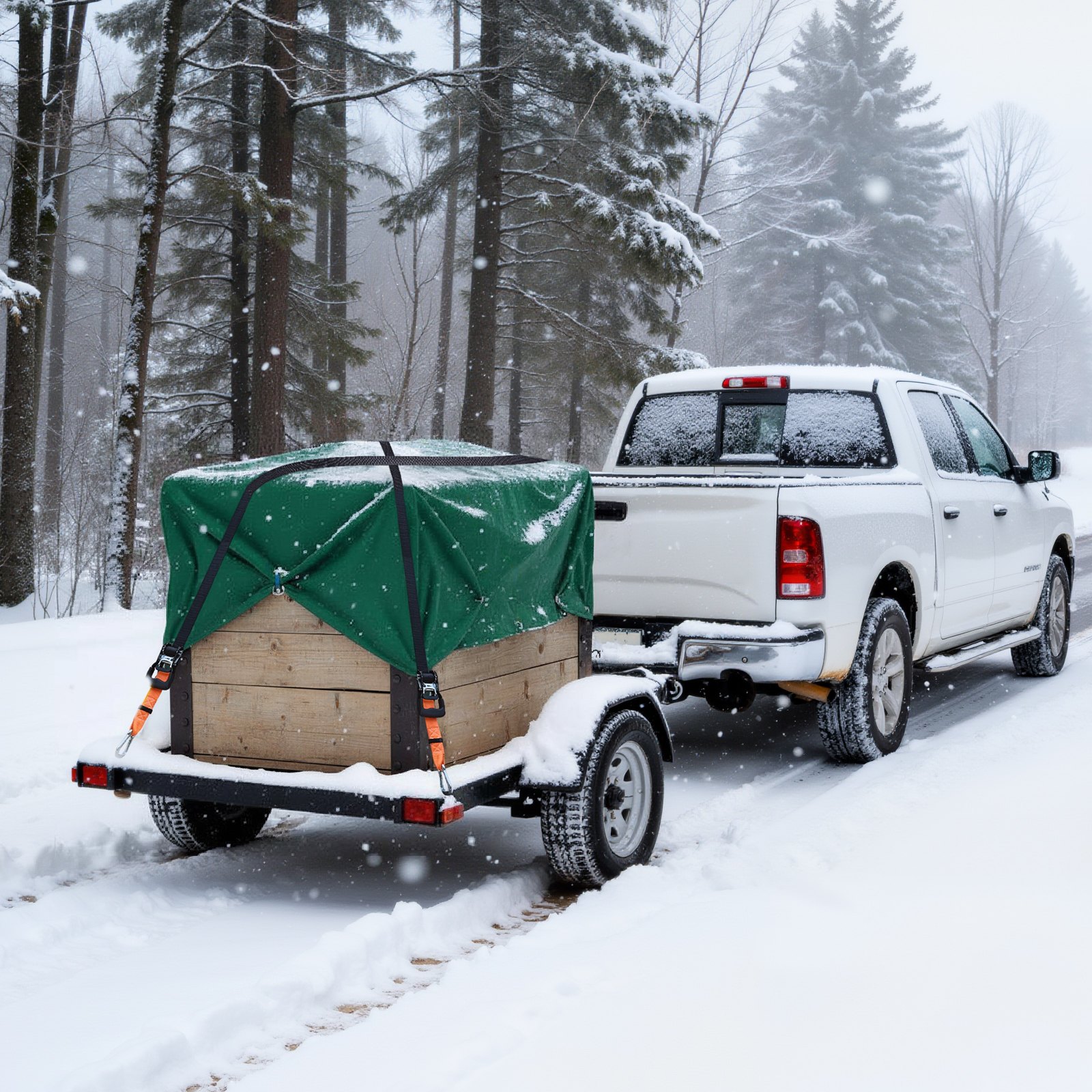 VEVOR Spanbanden, 38,1 x 1828,8 mm, Spanbanden met Karabijnhaak, 1100 kg breeksterkte, Draagtas, Ratelmechanisme voor verhuizingen, aanhangers, motorfietsen, kajaks, autodaken, Set van 2
