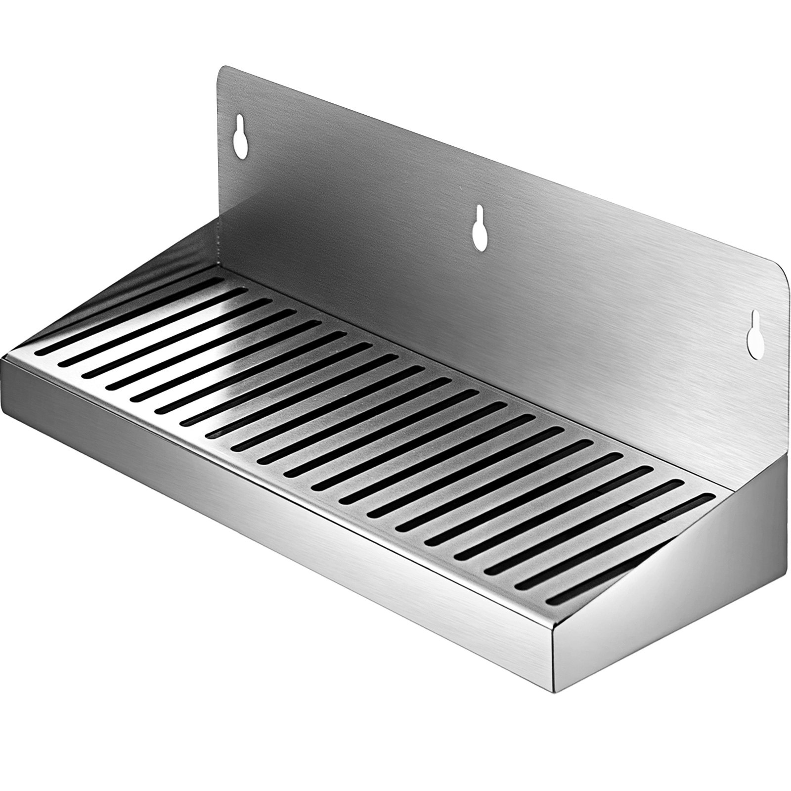 Vevor Drip Tray Bier Lekbak 35 Cm Zilver Wall Mount Druppellade Kegerator
