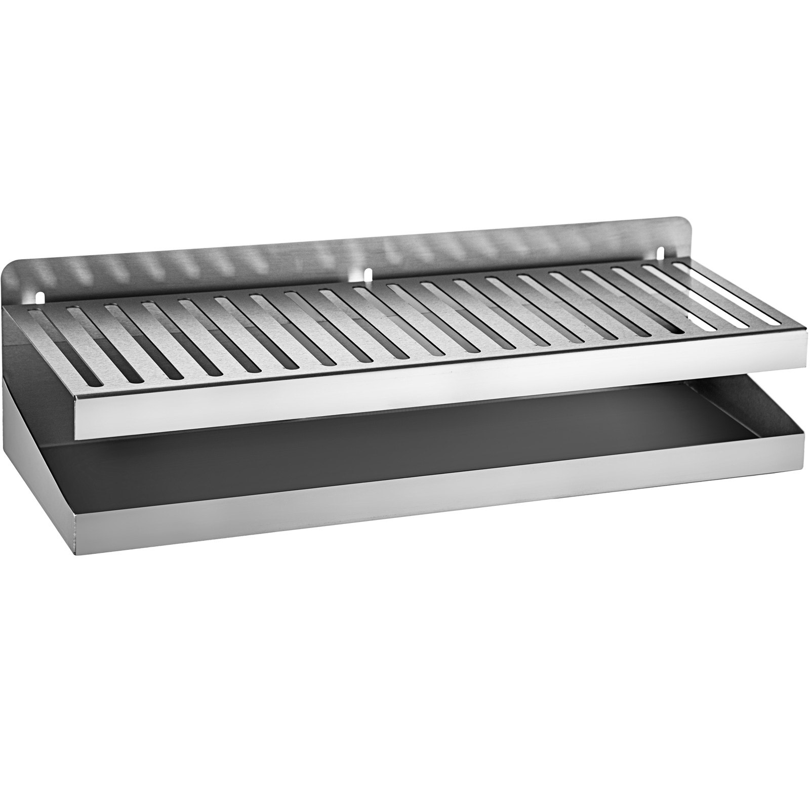 Vevor Drip Tray Bier Lekbak 35 Cm Zilver Wall Mount Druppellade Kegerator