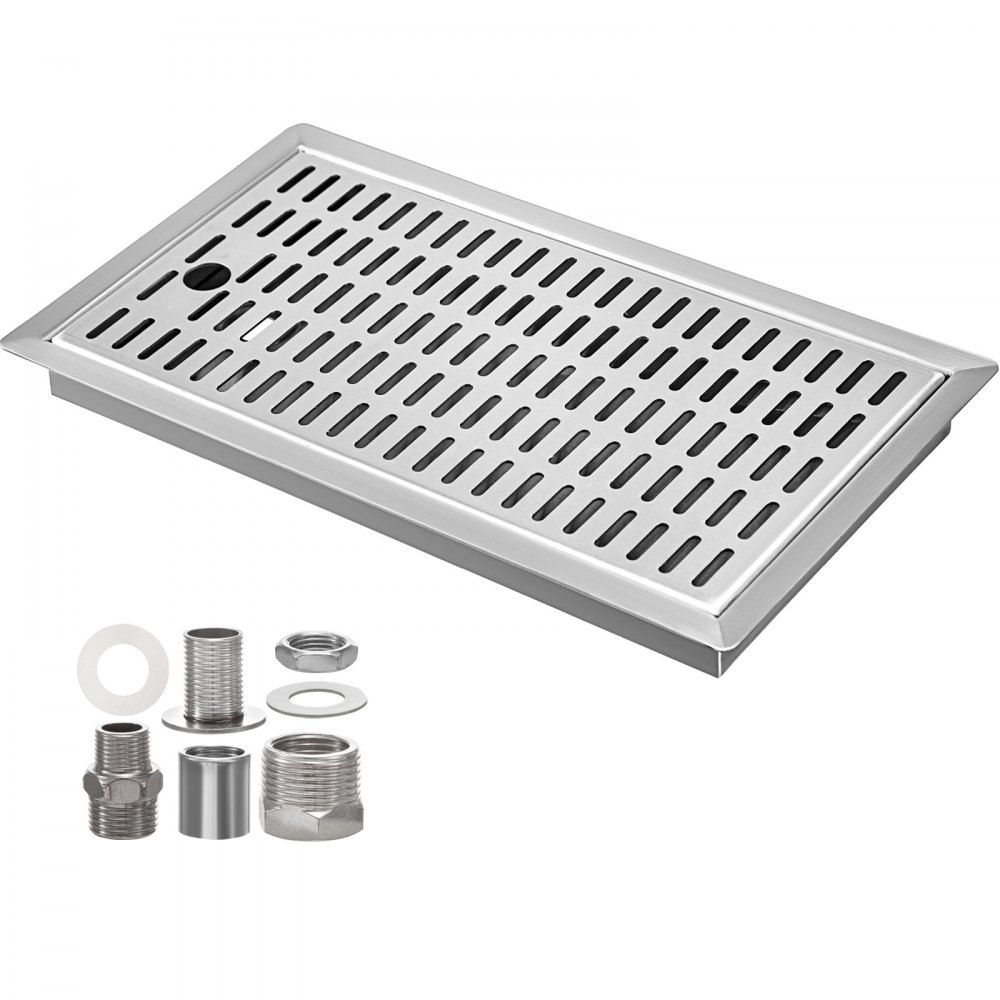 Vevor Druppelvanger Roestvrij Staal Drip Tray Bar Met Drain 480x313x27 Mm