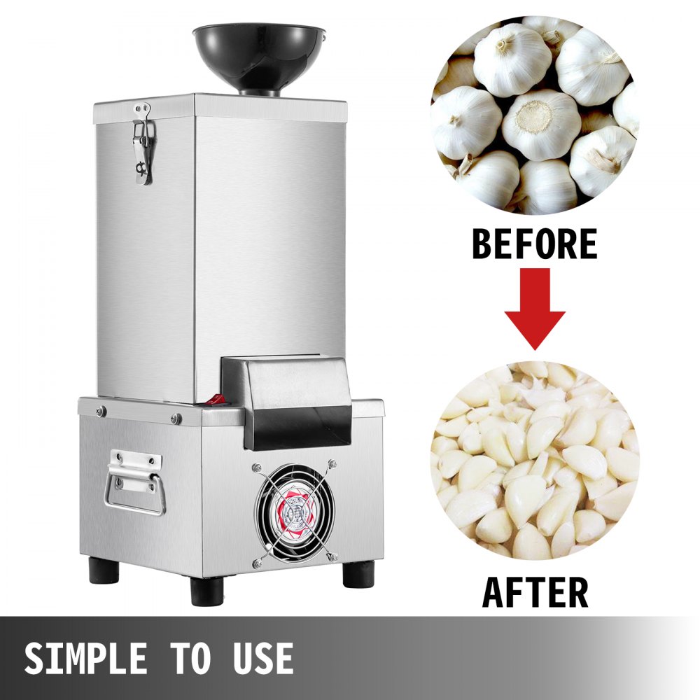 VEVOR Automatische Knoflook Peeling Machine Knoflookschilmachine RVS 200W 25KG/H