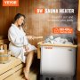 VEVOR Sauna Heater, 8KW Electric Sauna Stove, 400V 3N Portable Indoor/Outdoor Sauna Heater with 3h Timer, Built-In Controls for 8-12 m³ Home, Commercial Hotel Spa Shower, Durable Stainless Steel 430