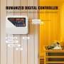 VEVOR Sauna Heater, 6KW Electric Sauna Stove, 400V 3N Portable Indoor/Outdoor Sauna Heater with 3h Timer, Digital Controller for 5-9 m³ Home, Commercial Hotel Spa Shower Use, Max 110℃