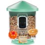 VEVOR Slimme Vogelvoeder met Camera, 2K HD AI Identificeert Meer dan 10.000 Vogelsoorten, Zonne-energie Aangedreven Vogelobservatiecamera met Automatische Opname en Directe Melding, Draadloos Buitencadeau voor Vogelliefhebbers (3 Zonnepanelen)