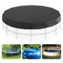 VEVOR Round Pool Cover, 15ft Solar Covers for Above Ground Pools, Safety Pool Cover with Drawstring Design, Winter Pool Cover Made of 420D Oxford Fabric, Waterproof and Dustproof, Black