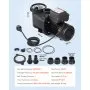 VEVOR zwembadpomp 550 W, filterpomp met een maximale doorstroomsnelheid van 14.000 l/u, eentraps zwembadpomp, 3450 tpm, maximale opvoerhoogte van 12 m, met 24-uurs timer en filtermand, voor bovengrondse en ingegraven zwembaden en spa's.