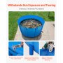 VEVOR PVC-visvijver, 5000 liter, opvouwbaar koi-aquarium, rond aquarium met stevig frame en aftapkraan, voor aquacultuur, koi-kweek en irrigatie (blauw)