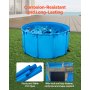 VEVOR Canvas Fish Pond, 818 Gal Capacity Above Ground Fish Pond, Foldable PVC Koi Tank, Round Goldfish Tank with Stable Frame and Drain Valve, for Aquaculture, Koi Breeding, and Irrigation (Blue)