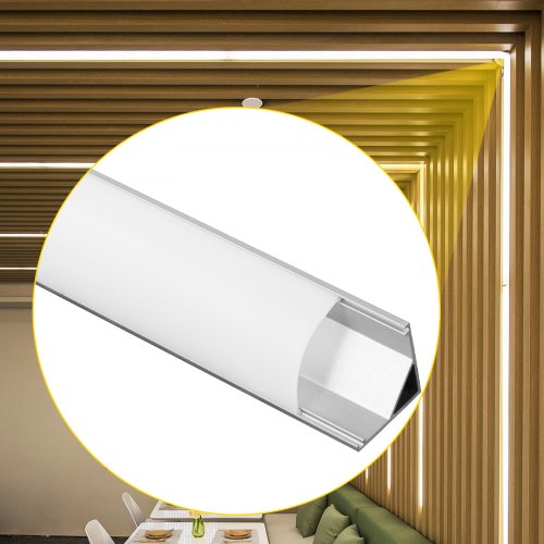 20pcs Profilé Aluminium 1m En U Pour Ruban Led Bandes Couvercles Pc Diffus | FR