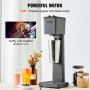 VEVOR Pro Drinkmixer Drankenmixer 375 W Milkshake-machine met enkele kop, 3 snelheden instelbaar 15000/18000/21000 RPM, roestvrijstalen beker Melk- en eiwitshake, drankmixer, cocktail, barmixer