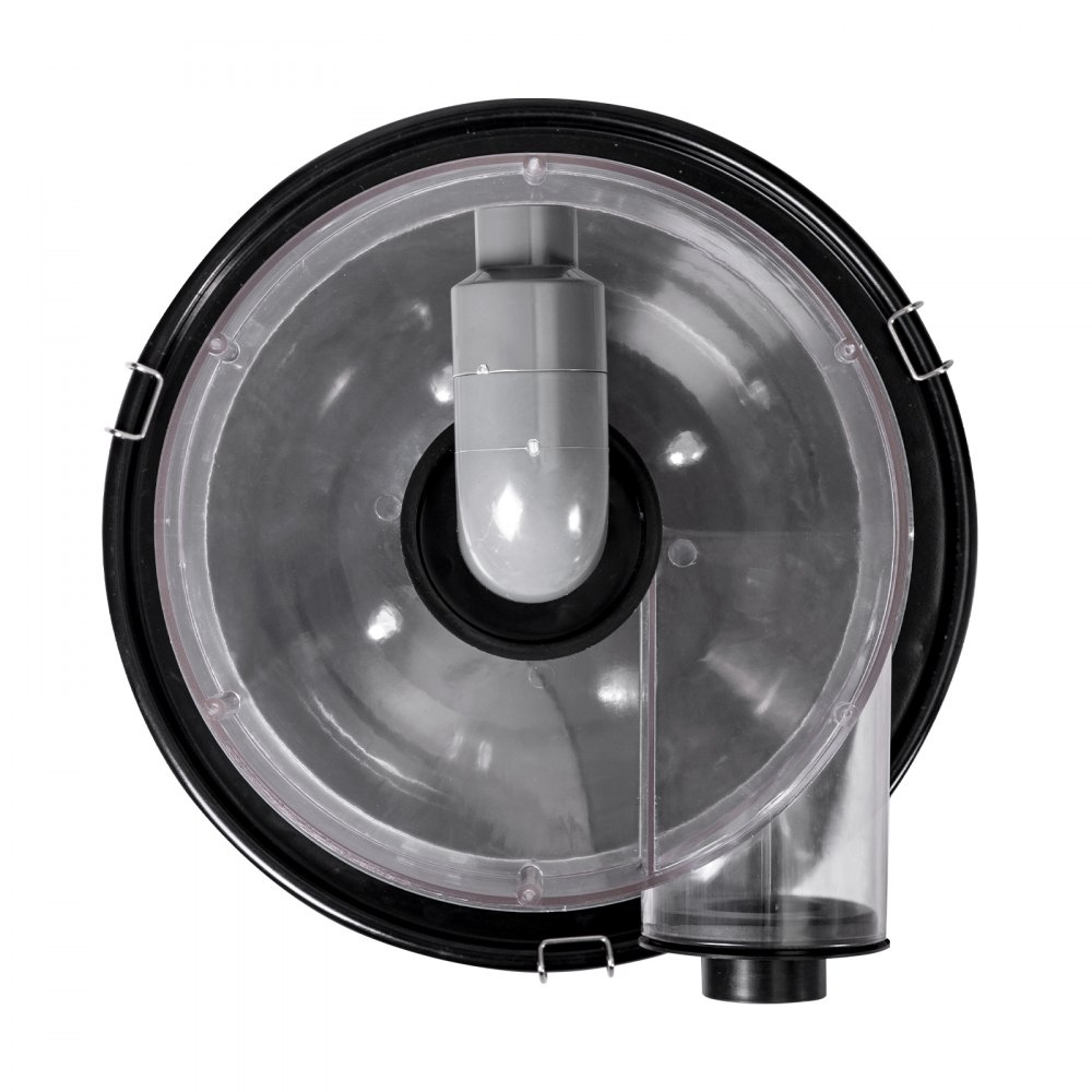 VEVOR Cyclone stofafscheider met metalen tank, 4-inch retrofit cyclone stofafscheider, ABS stofafscheider met 2-inch gat OD aansluiting en slang voor nat/droog stofzuigers, past op 13,21-gallon tank
