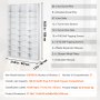 VEVOR Media Storage Cabinet 9 Layers Adjustable DVD Shelves Holds 756 CDs White