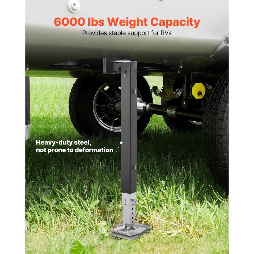 VEVOR RV Lead Fifth Wheel Landing Gear Leg 179013, 32.5-Inch 5th Wheel Landing Gear Universal Replacement Compatible with Lippert Venture, Atwood, Stromberg Carlson Systems, with Pin and Base, Black