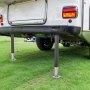 VEVOR RV Fifth Wheel Jack Stand, 179013, 825 mm, universele vervanging voor de vijfde wiel, compatibel met Lippert Venture Atwood Stromberg Carlson Systems, met pen en voet, zwart