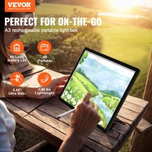 VEVOR LED-lichttafellamp Tablet A4-traceerpad Oplaadbare lichtbak