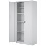 VEVOR 5-laags archiefkast met 2 magnetische deuren, 90,72 kg draagvermogen per plank, afsluitbare opbergkast, metalen ladekast voor kantoor, thuis, enz. Wit