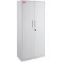 VEVOR 5-laags archiefkast met 2 magnetische deuren, 90,72 kg draagvermogen per plank, afsluitbare opbergkast, metalen ladekast voor kantoor, thuis, enz. Wit