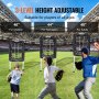 VEVOR Pitching Net Pitching Target in hoogte verstelbaar 254 mm / 355,6 mm / 457,2 mm, honkbal- en softbal 9-holes trainingsapparatuur voor tieners en volwassenen, draagbaar ontwerp met snelle montage Zwart