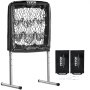 VEVOR pitchingnet pitching target in hoogte verstelbaar 304,8 mm / 406,4 mm / 508 mm, honkbal en softbal 9 holes trainingsapparatuur voor tieners en volwassenen, draagbaar snelle montage ontwerp zwart