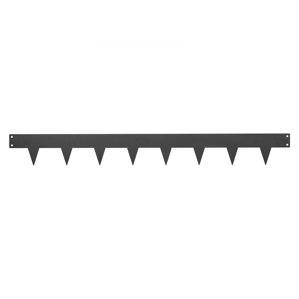 VEVOR Gazonrand, 10-delige set, 1016x114,3 mm, Bedrand met 11 bevestigingsclips, Gegalvaniseerde stalen bedrand, Gazonvellen, Maairand, Metalen palissade voor bloembedden en tuinpaden, Zwart