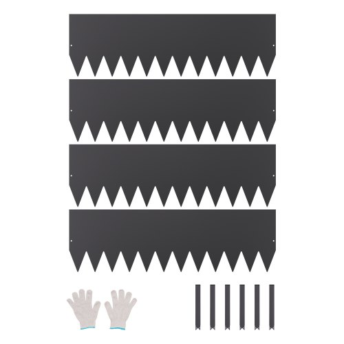 VEVOR gazonrandenset van 4 metalen bedranden 1016x304,8x1,5mm