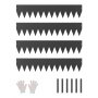 VEVOR Metalen gazonrand, 4 stuks 1016 x 203 x 1,5 mm, perkrand, buigbare perkrand, tuinpalissade, eenvoudig te installeren, perkrand voor bloemperken en paden, zwart