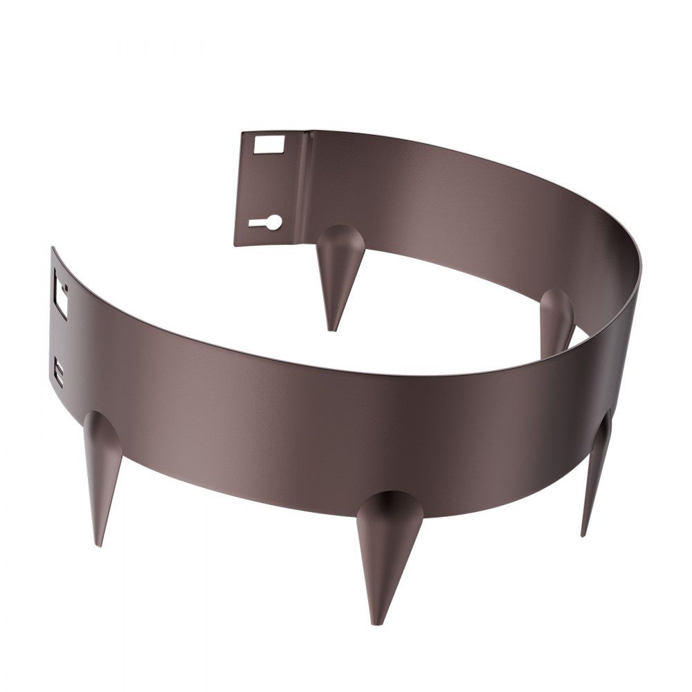 VEVOR Gazonrand, 5-delige set, 990x181x1,5 mm, Bedrand, Flexibele Bedrand, Tuinrand, Robuuste Tuinafscheiding, Eenvoudig te installeren, Afscheiding voor Bloemperken, Tuinpaden, Bruin