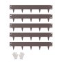 VEVOR Steel Landscape Edging, 5 Packs 39 x 4 in Rust-Resistant Metal Landscape Edging, Bendable Garden Edging Border, Heavy Duty Lawn Edging, Easy-to-Install, Flower Bed Yard Pathway Divider Brown