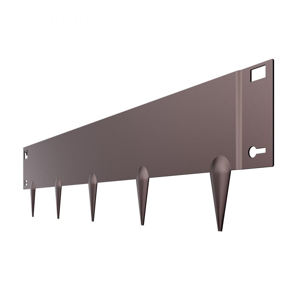 VEVOR Gazonranden, 5-pack, 990 x 207 x 1,5 mm, roestbestendige metalen rand voor perken, buigzame tuinrand, bloemperkrand, eenvoudig te installeren, afscheiding voor bloemperken, bruin