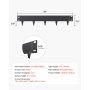 VEVOR Gazonrand, Set van 5, 990x181x1,5 mm, Roestbestendige metalen rand voor bloembedden, borders, gazonranden, eenvoudig te installeren, afscheiding voor bloembedden, tuinpaden