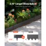 VEVOR Steel Landscape Edging, 5 Packs 39 x 5 in Rust-Resistant Metal Landscape Edging, Bendable Garden Edging Border, Heavy Duty Lawn Edging, Easy-to-Install, Flower Bed Yard Pathway Divider Black
